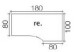 Techno by rb | Freiformschreibtisch mit 4-Fuß für Anbau von Korpusteilen 80,0 cm tief, 180 oder 200 cm Breite