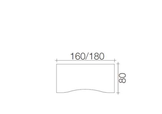 Techno by rb | Freiformschreibtisch mit Design-Fuß-Gestell in 160 / 180 cm Breite x 80 cm Tiefe