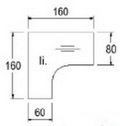 Techno by rb | Freiformschreibtisch mit 4-Fu-Gestell und Seitentiefe 80/60 cm, 160 cm Breite