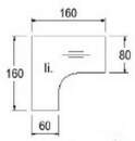 Techno by rb | Freiformschreibtisch mit 4-Fuß-Gestell und Seitentiefe 80/60 cm, 160 cm Breite