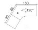 Techno by rb | Freiformschreibtisch 120 Grad mit 4-Fuß-Gestell und Winkelkombi - 240 x 80/178,6 cm