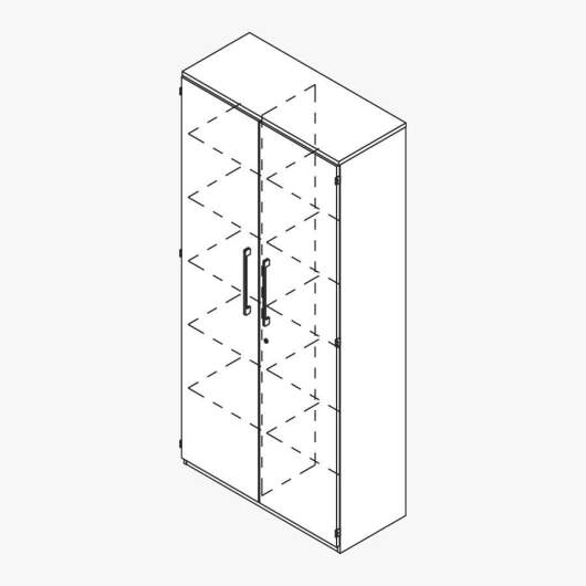 Techno by rb | Aktenelment Typ 499 - Anbauteil 6 Ordnerhöhen - 2 Türen
