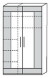 Cadre.Plus by rb | Kleiderschrank 2-türig, 7 Böden, 1 Kleiderstange