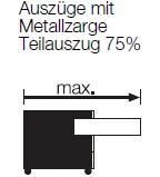 Objekt.Plus by rb | Anstellcontainer 593 inkl. Schloss, 1 verschiebbare Materialschale, 4 Schubksten / 75% Teilauszug