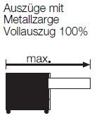 Objekt.Plus by rb | Anstellcontainer 493 inkl. Schloss, 1 verschiebbare Materialschale, 3 Schubksten / 100% Vollauszug