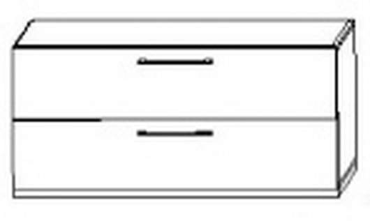 Objekt.Plus by rb | Ordner-Lowboard mit 1 Klappe, 1 Schubkasten unten, 2 Böden, 1 Mittelwand - 160 cm breit