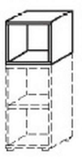 Objekt.Plus by rb | Aufsatzelement offen mit Rückwand 40,0 cm breit - Typ U01