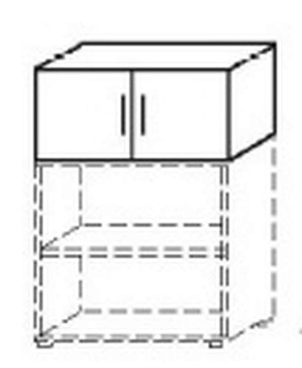 Objekt.Plus by rb | Aufsatzlement mit 2 Türen 80,0 cm breit - Typ U08