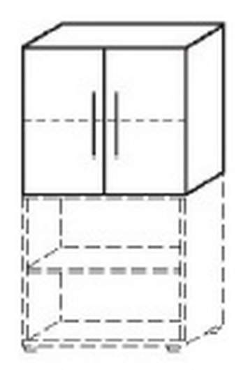 Objekt.Plus by rb | Aufsatzlement 2 OH mit 2 Türen 80,0 cm breit - Typ U20