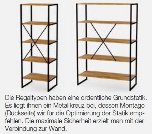 Niehoff Sitzmbel | ATELIER 4er Regal - Stauraum 55,0 cm breit - Charakter Eiche massiv gelt/gebrstet 5964-39-000