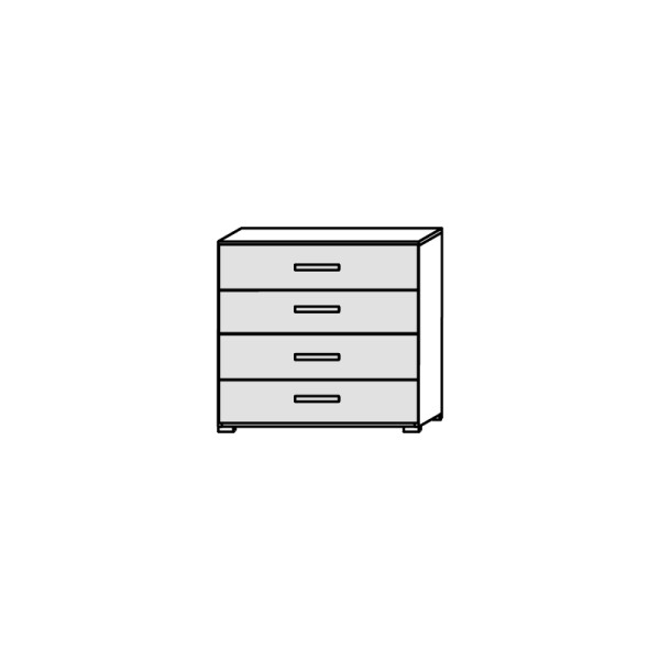 Röhr carry.office | Kommode 2 Ordnerhöhen, mit 4 Schubkästen