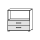 Röhr carry.office | Aktenregal / TV-Element 2 Ordnerhöhen, 2 Schubkästen, Schubkasteneinsatz ist indiv. montierbar