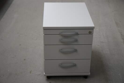 Techno by rb | Rollcontainer 548 inkl. Schloss, 1 Materialfach, 3 Schubkästen / 75% Teilauszug