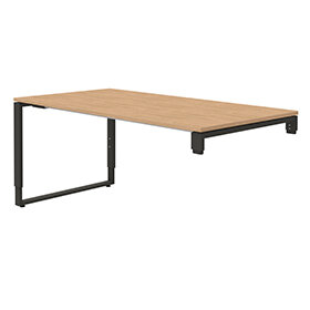 Objekt.Plus by rb | Schreibtisch mit Rechteckplatte und Auflagen-Kufe - 180 cm - Typ W13/-P13