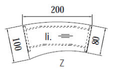 Objekt.Plus by rb | Schreibtisch mit Freiformplatte und Auflagen-Kufe - 200 cm - Typ W24r/-P25l