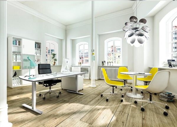 Objekt.Plus by rb | Konferenztisch mit Rundplatte Durchmesser 90cm Type 650/652