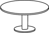 Objekt.Plus by rb | Konferenztisch mit Rundplatte Durchmesser 90cm Type 650/652