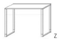Objekt.Plus by rb | Stehtisch mit Rechteckplatte und Kufen-Fuß Alusilber - 160 cm - Typ K15