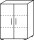 Objekt.Plus by rb | Aktenschrank 3 OH, 2 Türen, 2 E.-Böden - 80 cm breit - Typ A32/D32