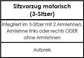 Sitzvorzug elekrtomotorisch