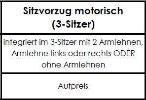 Sitzvorzug elekrtomotorisch