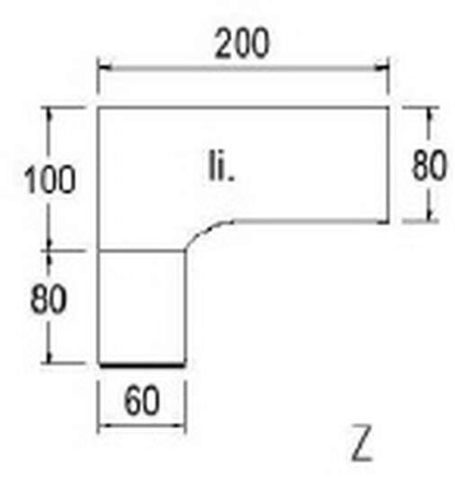 Typ E87l - Links anbaubar / 200 cm breit