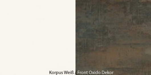 6700 - Korpus Weiß / Front Oxido Dekor