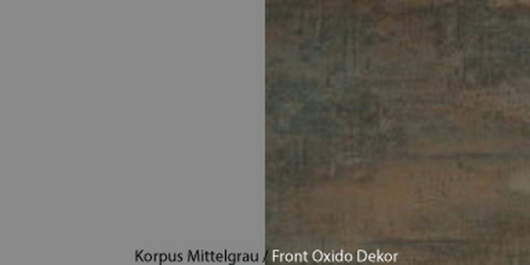 6120 - Korpus Mittelgrau / Front Oxido Dekor