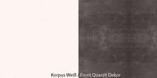 9060 - Korpus Weiß / Front Quarzit Dekor