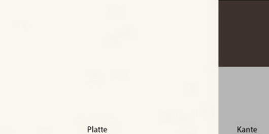 6790 - Weiß mit Braun/alufarbiger Kante