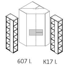 Typ K17l | Ausrichtung links (59,7 tiefe auf rechter Seite)