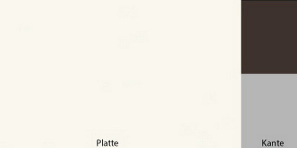 6790 - Weiß mit Braun/alufarbiger Kante